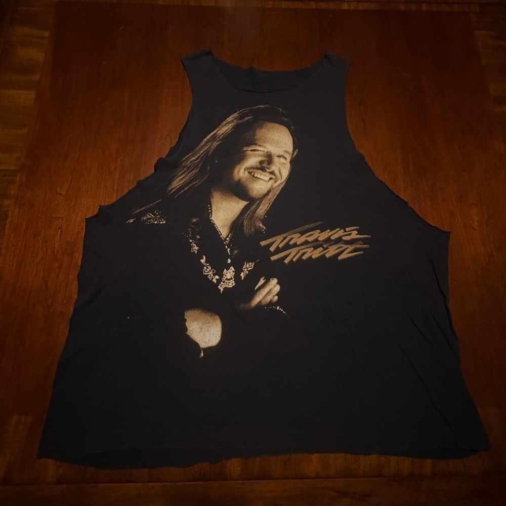 Travis Tritt 1998 Burning Thunder Tour Cutoff T-Shirt Vintage‎ Country Tee